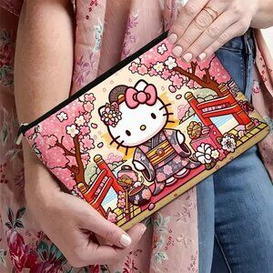 Sanrio Hello Kitty Multi-Functional Large Capacity Makeup Bag 8.5 " NWOT SANRIO